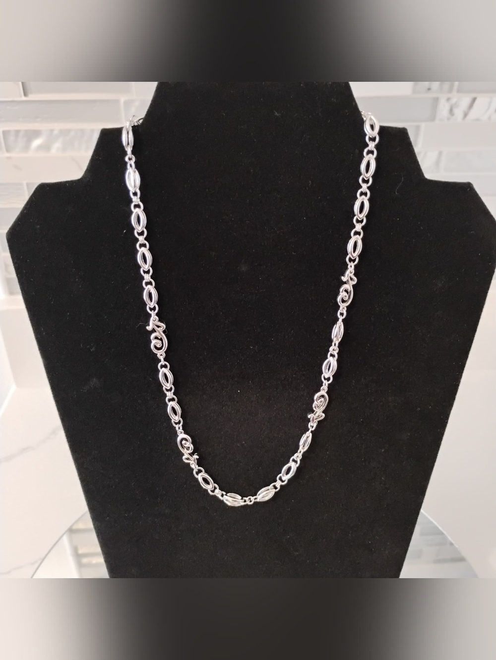 NEW Balmain Silver Necklace - Filigree Link